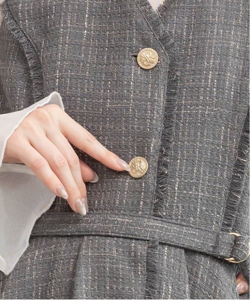 RANDA（ランダ）の「チュールレイヤードジャケットワンピース（ワンピース・レディース・グレー/ブラック/クリーム・2/1/0/00）」の18枚目の写真