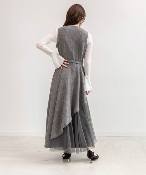 RANDA（ランダ）の「チュールレイヤードジャケットワンピース（ワンピース・レディース・グレー/ブラック/クリーム・2/1/0/00）」の20枚目の写真