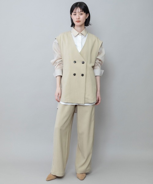 Munich(ミューニック)の「リヨセルオックスワイドパンツ(その他パンツ・レディース・ベージュ/ブルーグレー/ブラック・M/S)」の10枚目の写真