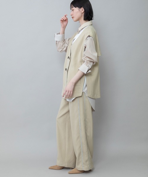 Munich(ミューニック)の「リヨセルオックスワイドパンツ(その他パンツ・レディース・ベージュ/ブルーグレー/ブラック・M/S)」の11枚目の写真