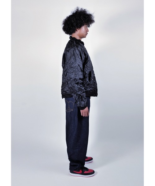 APPLEBUM（アップルバム）の「Wrinkled MA-1 Jacket（MA-1・メンズ・ブラック・X-LARGE/LARGE/MEDIUM）」の4枚目の写真