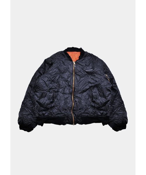 APPLEBUM（アップルバム）の「Wrinkled MA-1 Jacket（MA-1・メンズ・ブラック・X-LARGE/LARGE/MEDIUM）」の11枚目の写真