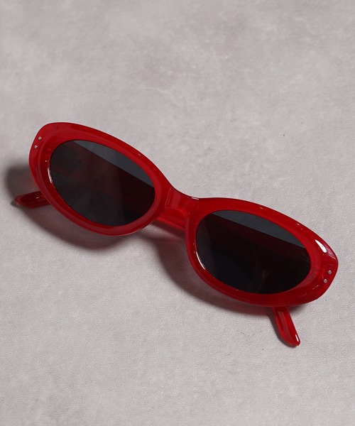 オーバル型 サングラス 【メガネ ケース付き】 / Oval sunglasses