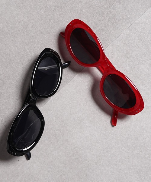 オーバル型 サングラス 【メガネ ケース付き】 / Oval sunglasses