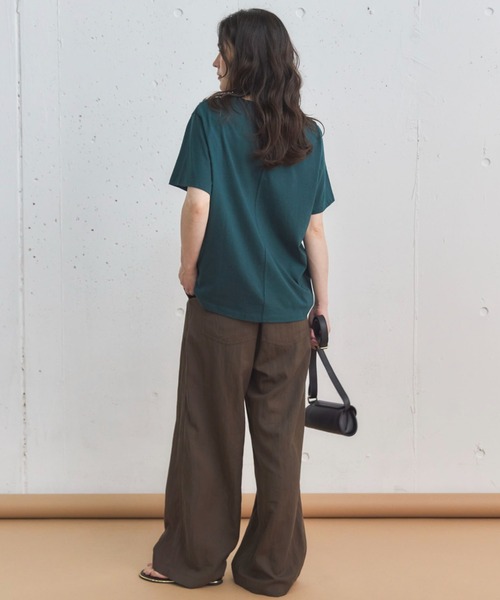 Doux archives(ドゥアルシーヴ)の「フロッキーロゴTee(Tシャツ/カットソー・レディース・チャコールグレー/オフホワイト/グリーン・FREE)」の12枚目の写真