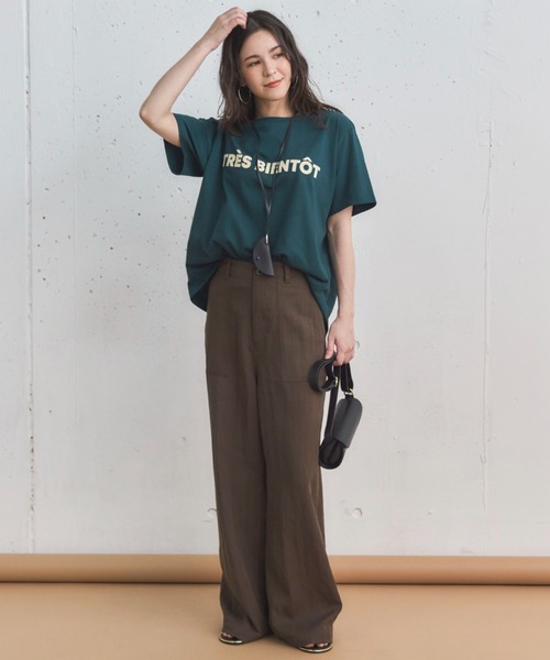 Doux archives(ドゥアルシーヴ)の「フロッキーロゴTee(Tシャツ/カットソー・レディース・チャコールグレー/オフホワイト/グリーン・FREE)」の15枚目の写真