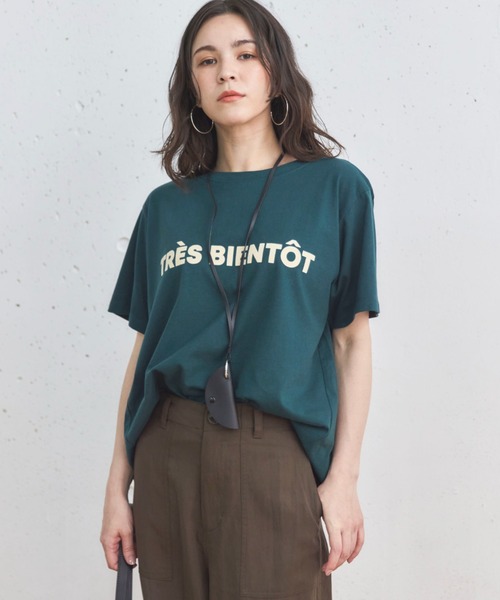 Doux archives(ドゥアルシーヴ)の「フロッキーロゴTee(Tシャツ/カットソー・レディース・チャコールグレー/オフホワイト/グリーン・FREE)」の16枚目の写真