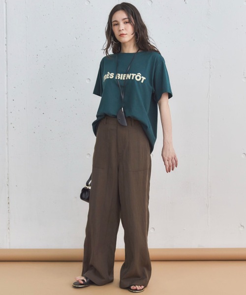 Doux archives(ドゥアルシーヴ)の「フロッキーロゴTee(Tシャツ/カットソー・レディース・チャコールグレー/オフホワイト/グリーン・FREE)」の11枚目の写真