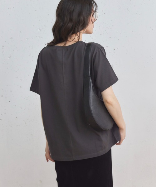 Doux archives(ドゥアルシーヴ)の「フロッキーロゴTee(Tシャツ/カットソー・レディース・チャコールグレー/オフホワイト/グリーン・FREE)」の7枚目の写真