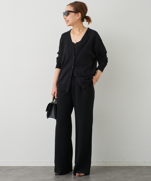 Deuxieme Classe（ドゥーズィエムクラス）の「*Fine Cotton Vネック カーディガン（ニット/セーター・レディース・ホワイト/ブラック・FREE）」の10枚目の写真