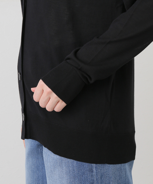 Deuxieme Classe（ドゥーズィエムクラス）の「*Fine Cotton Vネック カーディガン（ニット/セーター・レディース・ホワイト/ブラック・FREE）」の15枚目の写真