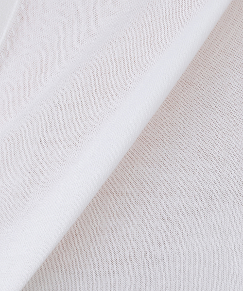 Deuxieme Classe（ドゥーズィエムクラス）の「*Fine Cotton Vネック カーディガン（ニット/セーター・レディース・ホワイト/ブラック・FREE）」の3枚目の写真