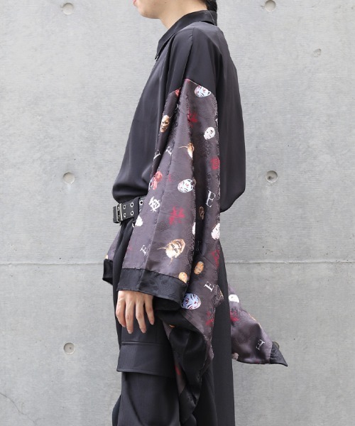 REZEN（リゼン）の「和面プリント和袖シャツ（シャツ/ブラウス・メンズ・ブラック/ライトグレー/ローズ・LARGE/MEDIUM）」の18枚目の写真