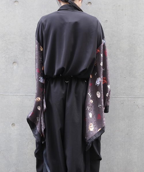 REZEN（リゼン）の「和面プリント和袖シャツ（シャツ/ブラウス・メンズ・ブラック/ライトグレー/ローズ・LARGE/MEDIUM）」の19枚目の写真
