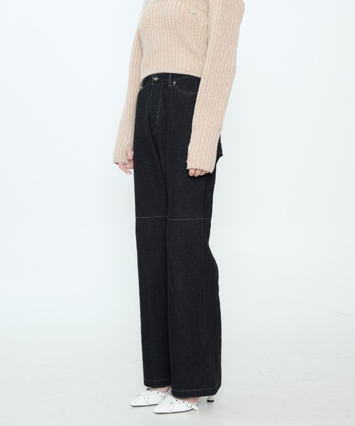 LUVISTRUE(ラヴイズトゥルー)の「CH TUCK BOOTSCUT PANTS(デニムパンツ・レディース・ブラック/ブラウン/ホワイト・SMALL/MEDIUM)」の11枚目の写真