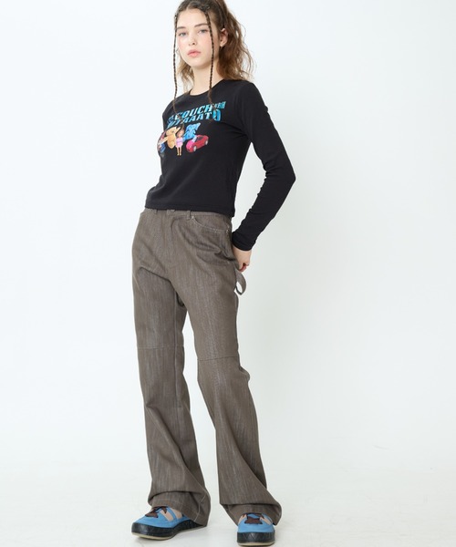 LUVISTRUE(ラヴイズトゥルー)の「CH TUCK BOOTSCUT PANTS(デニムパンツ・レディース・ブラック/ブラウン/ホワイト・SMALL/MEDIUM)」の8枚目の写真