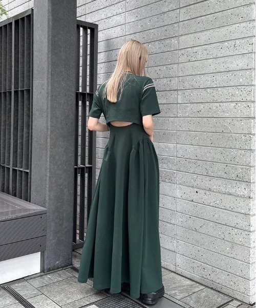ワンピース Ameri TRUCK JACKET LIKE FLARE DRESS TRUCK JACKET LIKE FLARE DRESS（ワンピース）｜Ameri（アメリ