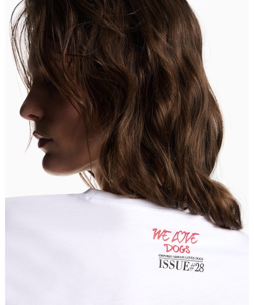 tシャツ 「エンポリオ アルマーニ」ASV We Love Dogs #28 Tシャツ オーガニックジャージー レディース エンポリオ アルマーニ】ASV We Love Dogs #28 Tシャツ