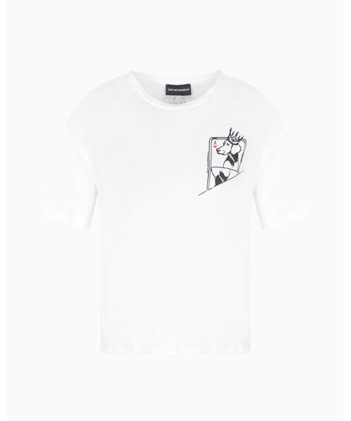 tシャツ 「エンポリオ アルマーニ」ASV We Love Dogs #28 Tシャツ オーガニックジャージー レディース エンポリオ アルマーニ】ASV We Love Dogs #28 Tシャツ