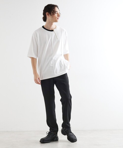 tk.TAKEO KIKUCHI(ティーケータケオキクチ)の「ストライプタックTシャツ(Tシャツ/カットソー・メンズ・ブラック/ホワイト/ブルー系その他・02/03/04)」の5枚目の写真