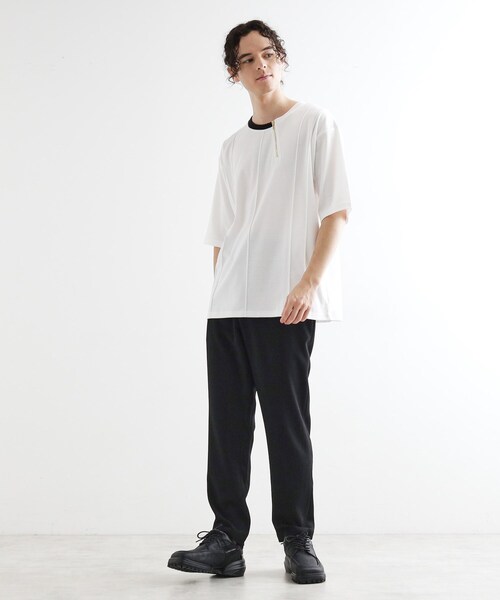 tk.TAKEO KIKUCHI(ティーケータケオキクチ)の「ストライプタックTシャツ(Tシャツ/カットソー・メンズ・ブラック/ホワイト/ブルー系その他・02/03/04)」の6枚目の写真