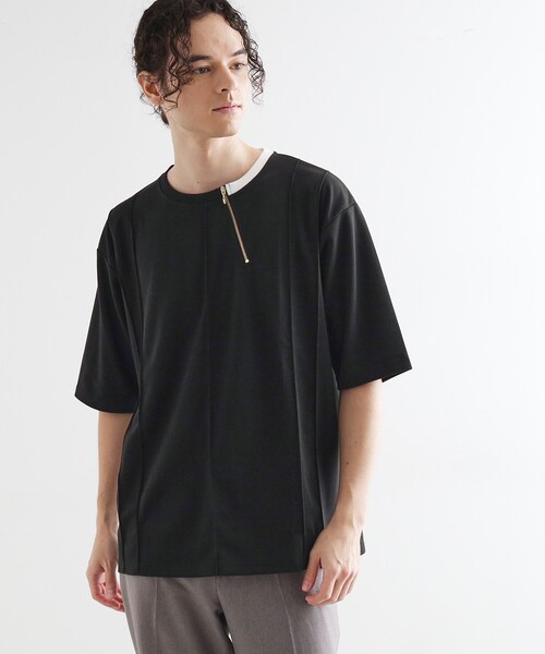 tk.TAKEO KIKUCHI(ティーケータケオキクチ)の「ストライプタックTシャツ(Tシャツ/カットソー・メンズ・ブラック/ホワイト/ブルー系その他・02/03/04)」の8枚目の写真