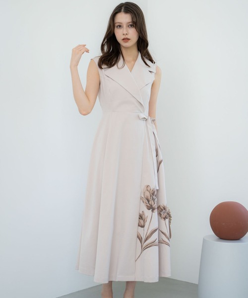 ビーズフラワートレンチワンピース（ワンピース）｜NOELA（ノエラ）の