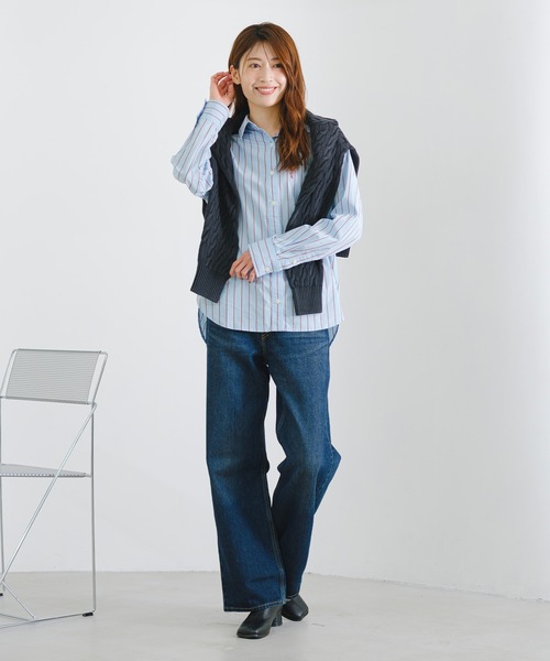 Levi's(リーバイス)の「Levi's/リーバイス ハーリー ボーイフレンドシャツ(シャツ/ブラウス・レディース・ブルー・XS/M/S)」の9枚目の写真