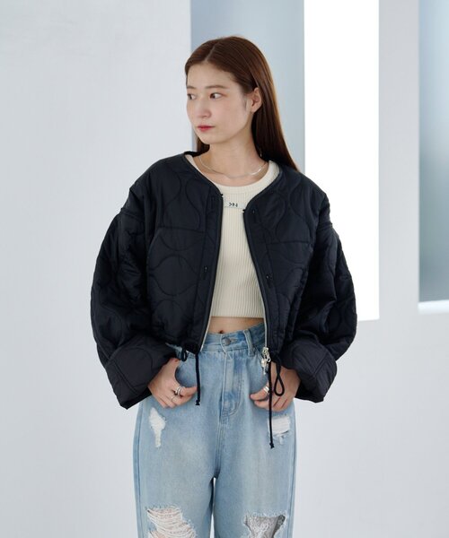 セール】キルティングショートジャケット（ブルゾン）｜Kastane