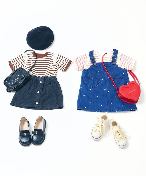 apres les cours（アプレレクール）の「【ジュニア対応】肩フリルフラワーモチーフTシャツ（Tシャツ/カットソー・キッズ・オレンジ/ブラウン/ピンク/グレー・80/90/100/110/120/130/140）」の21枚目の写真