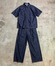 Coffee & Cigarettes（コーヒーアンドシガレッツ）の「7D15【SETUP対応】プリズナーデニムパンツ クラシックストレート ワイドタック デニムパンツ（デニムパンツ）」