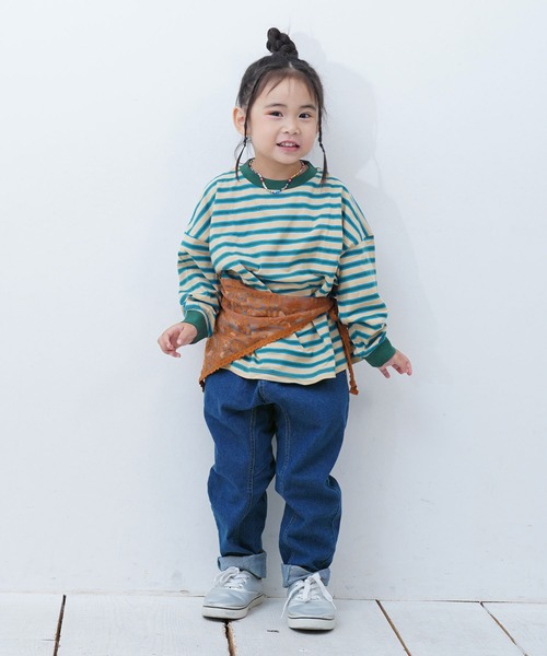 MARKEY'S（マーキーズ）の「デニムマチツキテーパードパンツ（その他パンツ・キッズ・ネイビー/ブルー・130/120/100/95/90/80/110/150/140）」の12枚目の写真