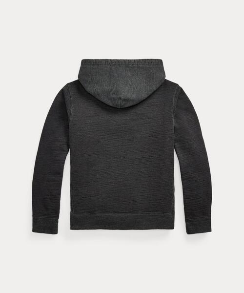 完売★ RRL ダブルアールエル ダークグレー ロゴ フーディ パーカー Double RL ranch ロゴ フーディ（パーカー）｜RRL（ダブル アール エル