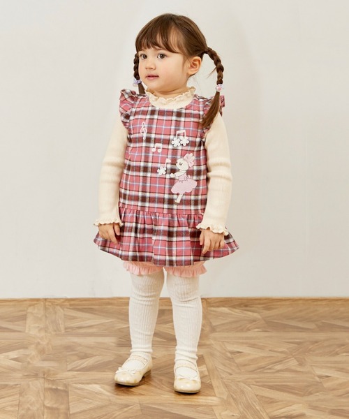 KP（ケーピー）の「mimiちゃんチェック＆ブルマ 上下セット（Tシャツ/カットソー・キッズ・ピンク/ブルー・80ｃｍ/90cm）」の16枚目の写真