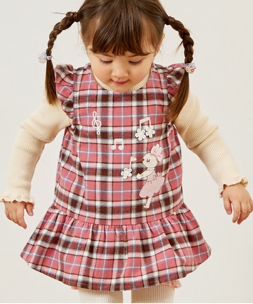KP（ケーピー）の「mimiちゃんチェック＆ブルマ 上下セット（Tシャツ/カットソー・キッズ・ピンク/ブルー・80ｃｍ/90cm）」の8枚目の写真