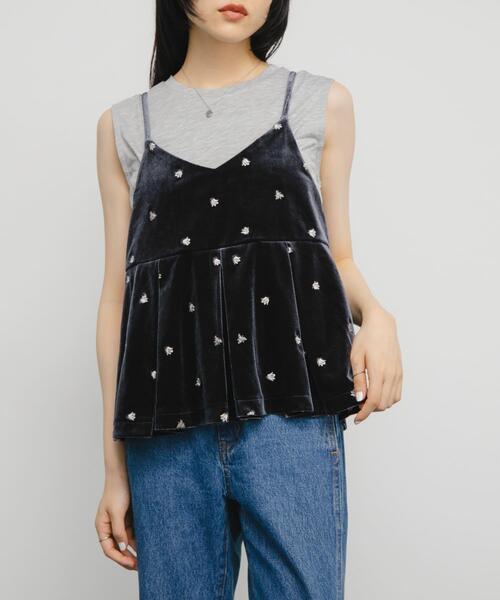 KBF（ケイビーエフ）の「2WAYベロアビスチェ（キャミソール・レディース・ブラック/グレー系その他/ブルー系その他・ONE）」の7枚目の写真