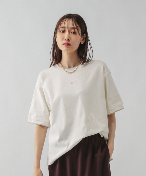 LGB カットソー セール】配色リブT半袖/587723（Tシャツ/カットソー）｜GLOBAL WORK