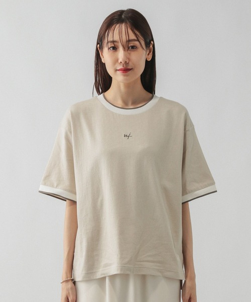 LGB カットソー セール】配色リブT半袖/587723（Tシャツ/カットソー）｜GLOBAL WORK