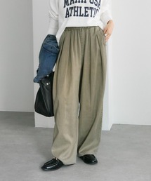 テンセルコットンツータックパンツ