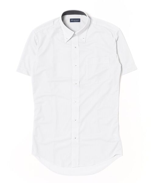 TOKYO SHIRTS(トウキョウシャツ)の「形態安定ノンアイロン ボタンダウン 半袖ストレッチビジネスワイシャツ(ビジネスシャツ・メンズ・グレー・首回り43cm/首回り42cm/首回り41cm/首回り39cm/首回り37cm)」の6枚目の写真