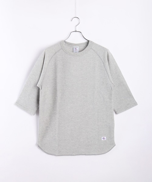 JEMORGAN(ジェーイーモーガン)の「JEMORGAN / ジェーイーモーガン ワッフル生地 7分袖ラグランT(Tシャツ/カットソー・メンズ・カーキ/サックスブルー/ブラック/杢グレー/ナチュラル/ネイビー/ホワイト・L/XL/M)」の14枚目の写真