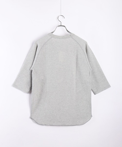 JEMORGAN(ジェーイーモーガン)の「JEMORGAN / ジェーイーモーガン ワッフル生地 7分袖ラグランT(Tシャツ/カットソー・メンズ・カーキ/サックスブルー/ブラック/杢グレー/ナチュラル/ネイビー/ホワイト・L/XL/M)」の15枚目の写真