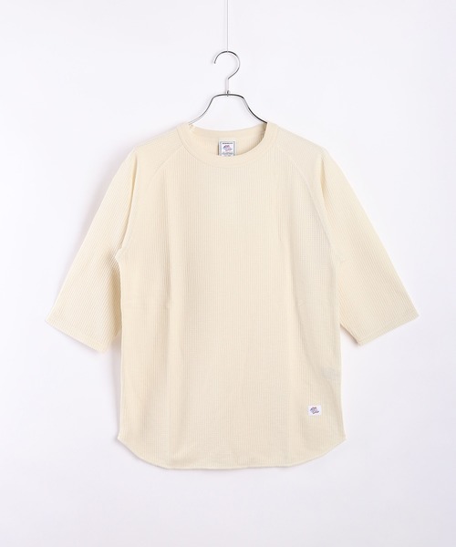 JEMORGAN(ジェーイーモーガン)の「JEMORGAN / ジェーイーモーガン ワッフル生地 7分袖ラグランT(Tシャツ/カットソー・メンズ・カーキ/サックスブルー/ブラック/杢グレー/ナチュラル/ネイビー/ホワイト・L/XL/M)」の17枚目の写真