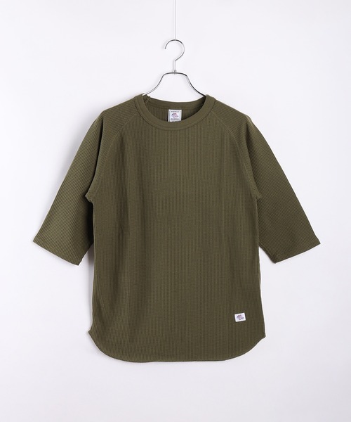 JEMORGAN(ジェーイーモーガン)の「JEMORGAN / ジェーイーモーガン ワッフル生地 7分袖ラグランT(Tシャツ/カットソー・メンズ・カーキ/サックスブルー/ブラック/杢グレー/ナチュラル/ネイビー/ホワイト・L/XL/M)」の20枚目の写真
