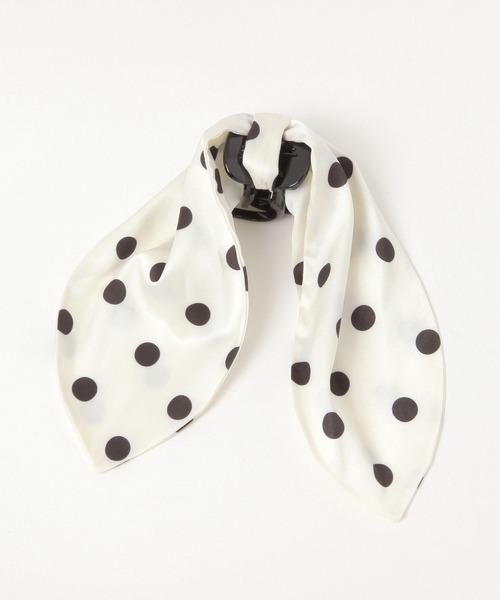 LOWRYS FARM（ローリーズファーム）の「ドットリボンバンス  588513（バレッタ/ヘアクリップ・レディース・アイボリー/ブラック・FREE）」の10枚目の写真