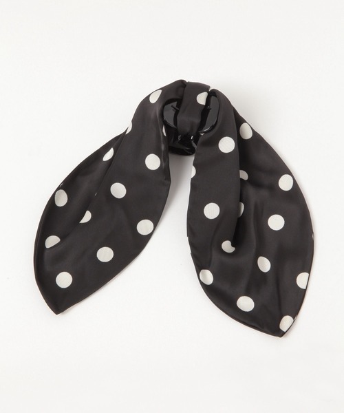 LOWRYS FARM（ローリーズファーム）の「ドットリボンバンス  588513（バレッタ/ヘアクリップ・レディース・アイボリー/ブラック・FREE）」の9枚目の写真