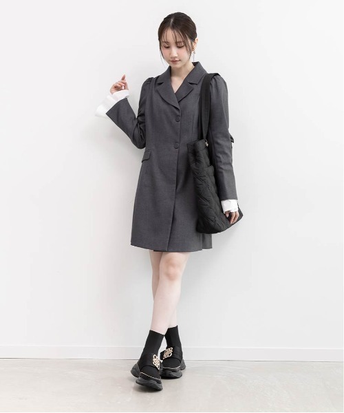 RANDA(ランダ)の「ジャケットミニワンピース(ワンピース・レディース・ブラウン/グレー/ブラック・1/0)」の15枚目の写真