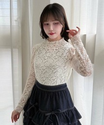 an another angelus | ローズレース長袖トップス(Tシャツ/カットソー)