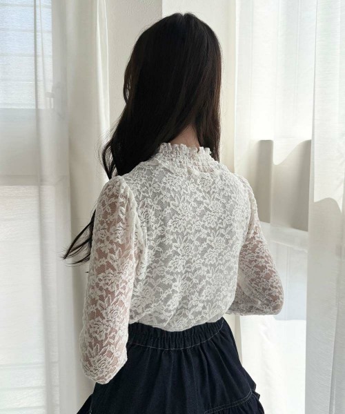 an another angelus（アンアナザーアンジェラス）の「ローズレース長袖トップス（Tシャツ/カットソー・レディース・オフホワイト/アイボリー・FREE）」の20枚目の写真