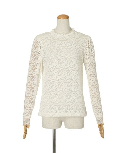 an another angelus（アンアナザーアンジェラス）の「ローズレース長袖トップス（Tシャツ/カットソー・レディース・オフホワイト/アイボリー・FREE）」の7枚目の写真